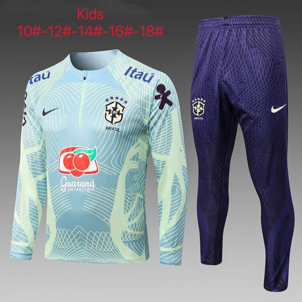 Ninos Chandal Brasil 2022 2023 Verde Purpura 2